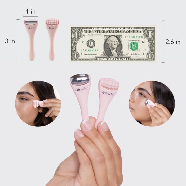 Kitsch Mini Facial Roller & Ice Face Roller Skin C... - Image 7