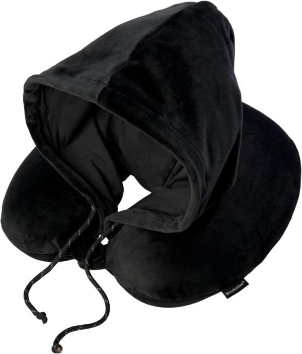 Brookstone Hooded Neck Travel Pillow - Memory Foam... - Image 2