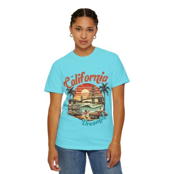 California Dreamin' Unisex Garment-Dyed T-Shirt, Vintage Style Tee, Summer Apparel, Beachwear, Tourist Souvenir, Gift for Travelers - Image 67