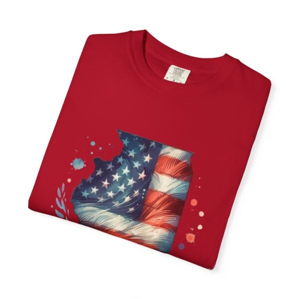 Illinois Flag Unisex T-Shirt, Independence Day Outfit, Patriotic Apparel, Americana Style, Gift for Illinois Residents - Image 87