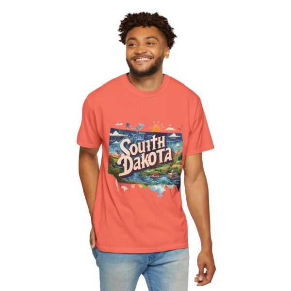 South Dakota Unisex Garment-Dyed T-shirt, Vintage South Dakota Tee, Travel Souvenir Shirt, Perfect for Vacation or Gift, Casual Wear, [...] - Image 24