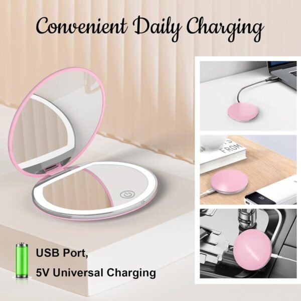 Compact Mirror with Light, 1X/3X Magnification LED... - Image 8