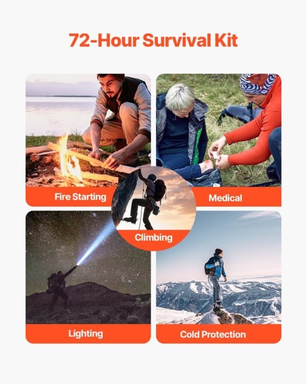 VEVOR Survival First Aid Kit, 250 Pieces, 600D Nyl... - Image 7