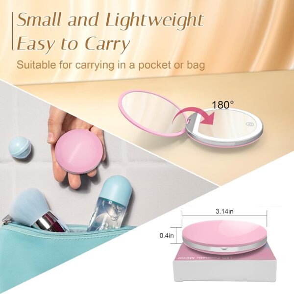 Compact Mirror with Light, 1X/3X Magnification LED... - Image 9