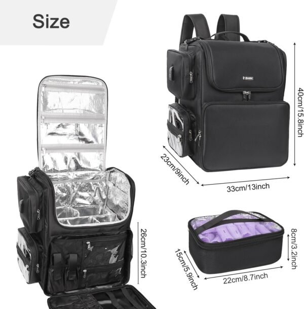 Relavel Hair Tools Travel Bag Hair Stylist Backpac... - Image 7