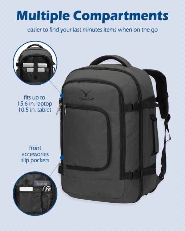 Hynes Eagle Travel Backpack 40L Flight Approved Ca... - Image 6