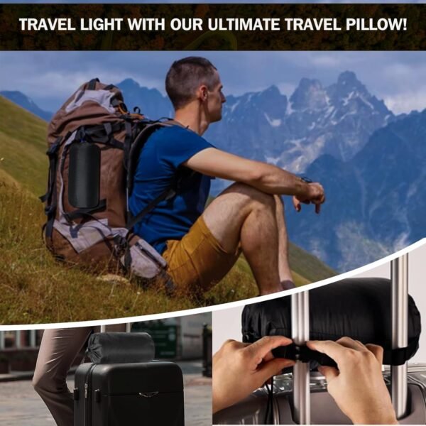 Vekkia Travel Pillow, Camping Pillow with Washable... - Image 7