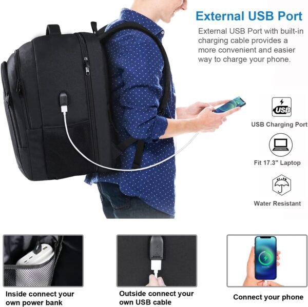 Naukay Travel Backpack, 50L Extra Large Laptop Bac... - Image 4