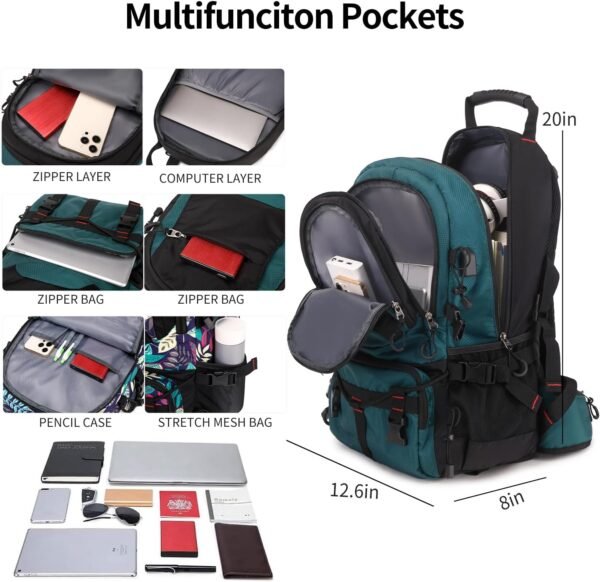 Nerlion 40L Hiking Backpack Travel Backpack for Me... - Image 4