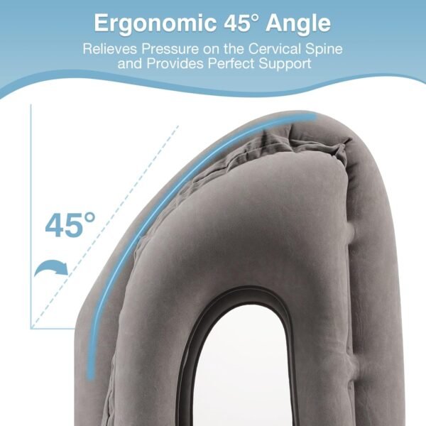 MoKo Inflatable Travel Pillow, Comfortable Neck Pi... - Image 5