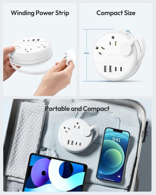 NTONPOWER Travel Power Strip, Travel Essentials, T... - Image 6