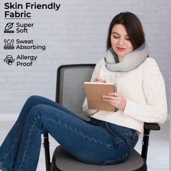 Travel Neck Pillow – Soft Memory Foam Airplane Pil... - Image 8