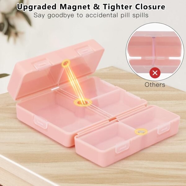 FYY Daily Pill Organizer, 7 Compartments Portable ... - Image 5