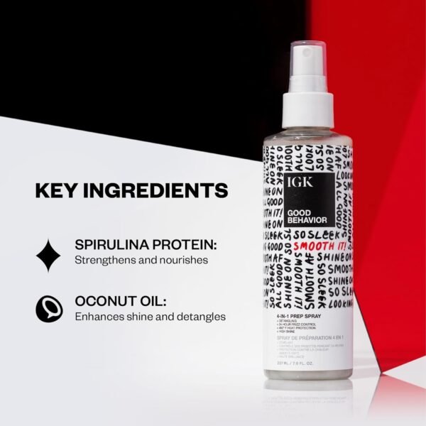 IGK GOOD BEHAVIOR 4-in-1 Prep Spray | Leave In + D... - Image 4