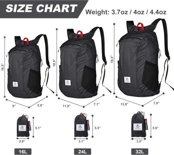 4Monster Hiking Daypack,Water Resistant Lightweigh... - Image 4