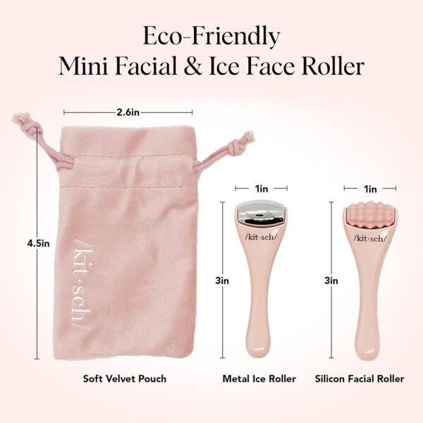 Kitsch Mini Facial Roller & Ice Face Roller Skin C... - Image 3