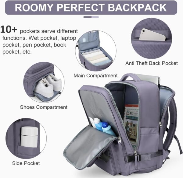 Laptop Backpack for Men Women, Flight Approved Tra... - Image 3
