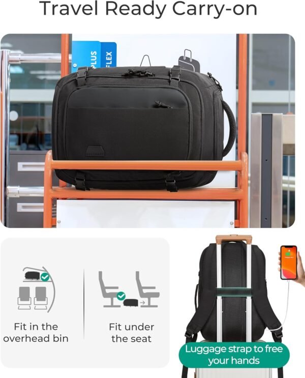 BAGSMART Travel Backpack Carry on Flight Approved,... - Image 6