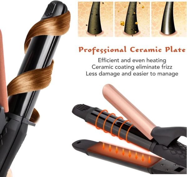 Dual Voltage Curling Iron, 2-in-1 Travel Curling I... - Image 5