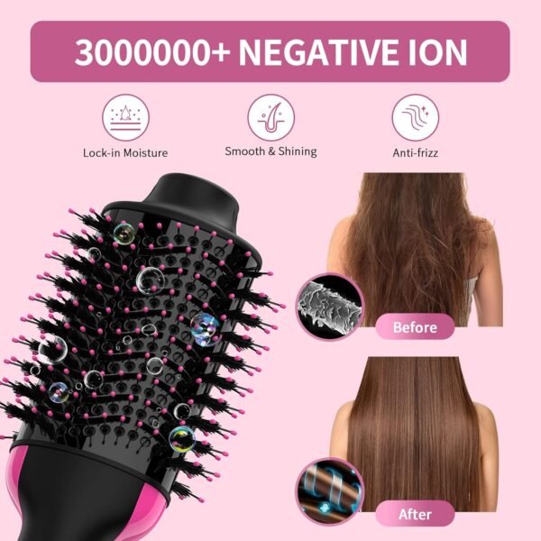 Dual Voltage Hair Dryer Brush with Negative Ion An... - Image 4