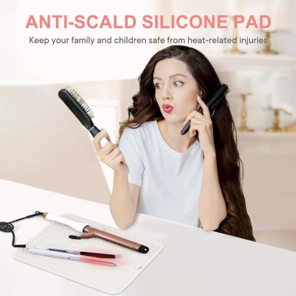 Oversize Silicone Heat Resistant Mat, Portable Tra... - Image 3