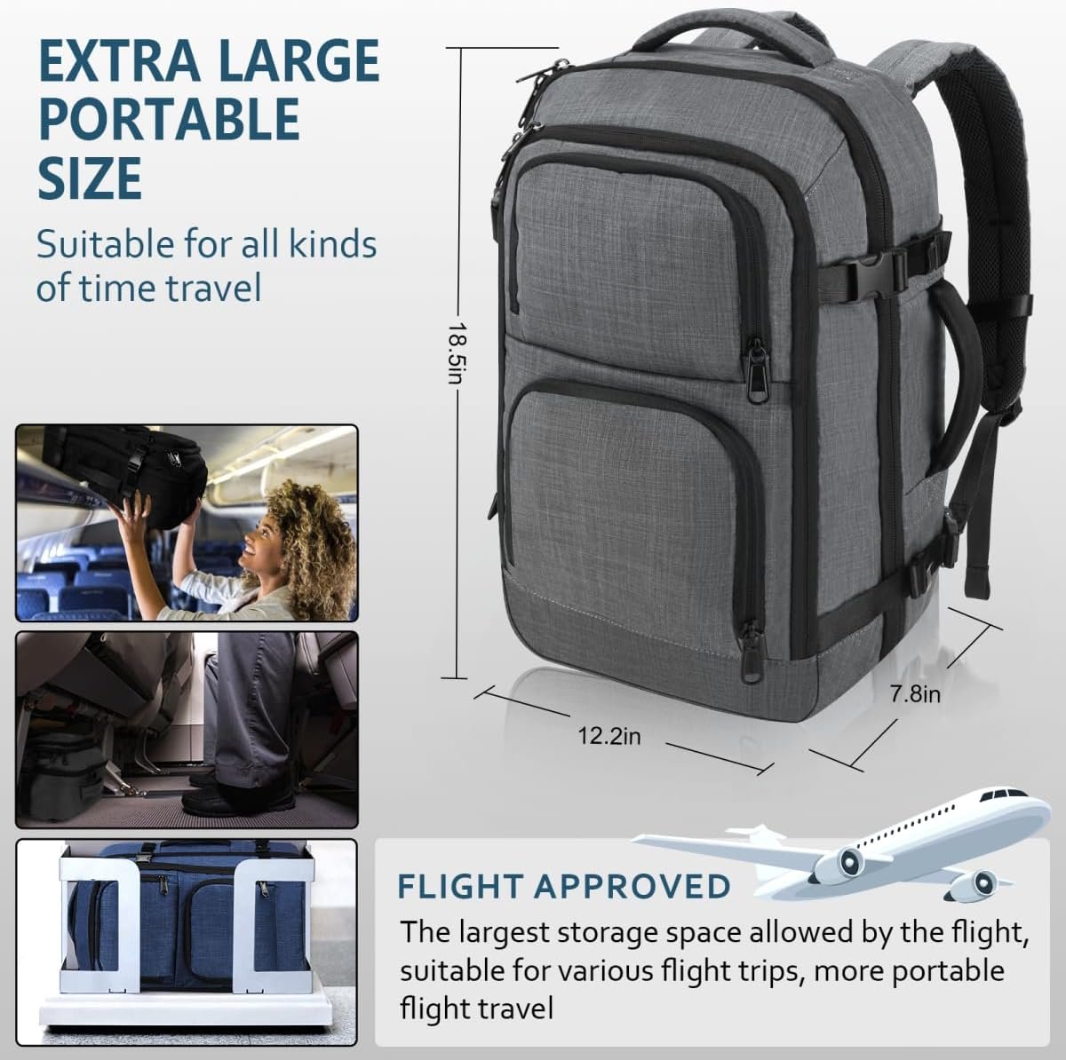 Dinictis Travel Backpack Carry on Flight Approved,... - Image 6