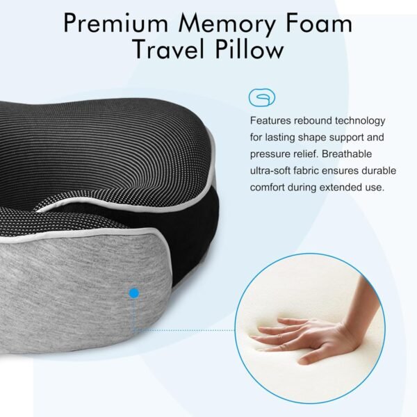 Neck Pillow for Travel, Airplane Memory Foam Plane... - Image 7