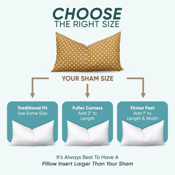 Pillowflex Synthetic Down Pillow Insert - 12x16 Do... - Image 4