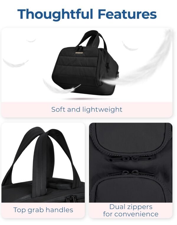 BAGSMART Travel Toiletry Bag, Lightweight Large Wi... - Image 3