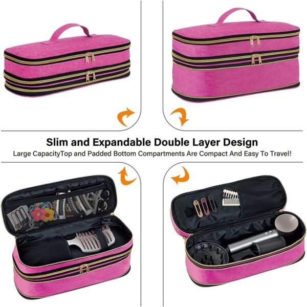 Hair Dryer Travel Carrying Case, Curling Iron Stor... - Image 5