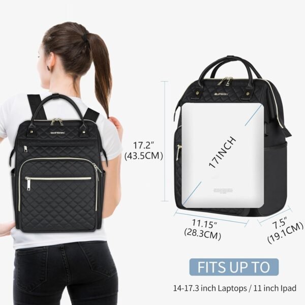 EMPSIGN 17 Inch Laptop Backpack for Women, Work Bu... - Image 3