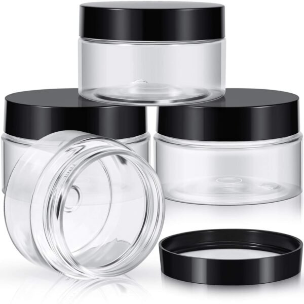 Patelai 4 Pieces Round Wide-mouth Leak Proof Plast... - Image 2