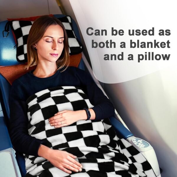 Travel Blanket and Pillow Compact, Premium Soft 2 ... - Image 7