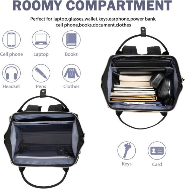 EMPSIGN 17 Inch Laptop Backpack for Women, Work Bu... - Image 4