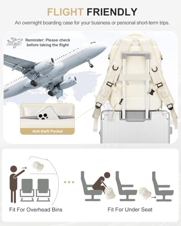 simple Travel Backpack For Women Men Carry On Back... - Image 6