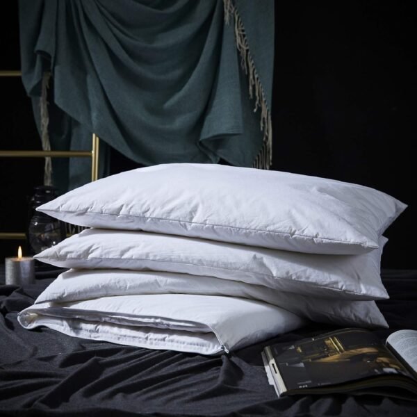 Three Geese Adjustable Layer Goose Feather Pillow,... - Image 2
