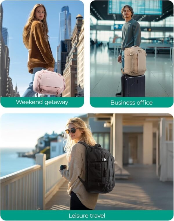 BAGSMART Travel Backpack Carry on Flight Approved,... - Image 3