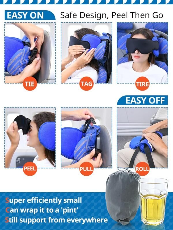 Travel Pillows for Airplanes, Airplane Pillows for... - Image 5