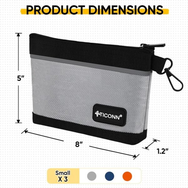 TICONN Tool Pouches with Zipper, 1680D Oxford Smal... - Image 5