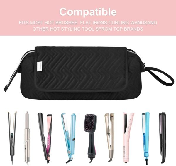 Leudes Hair Tools Travel Bag for Women Heat Resist... - Image 7