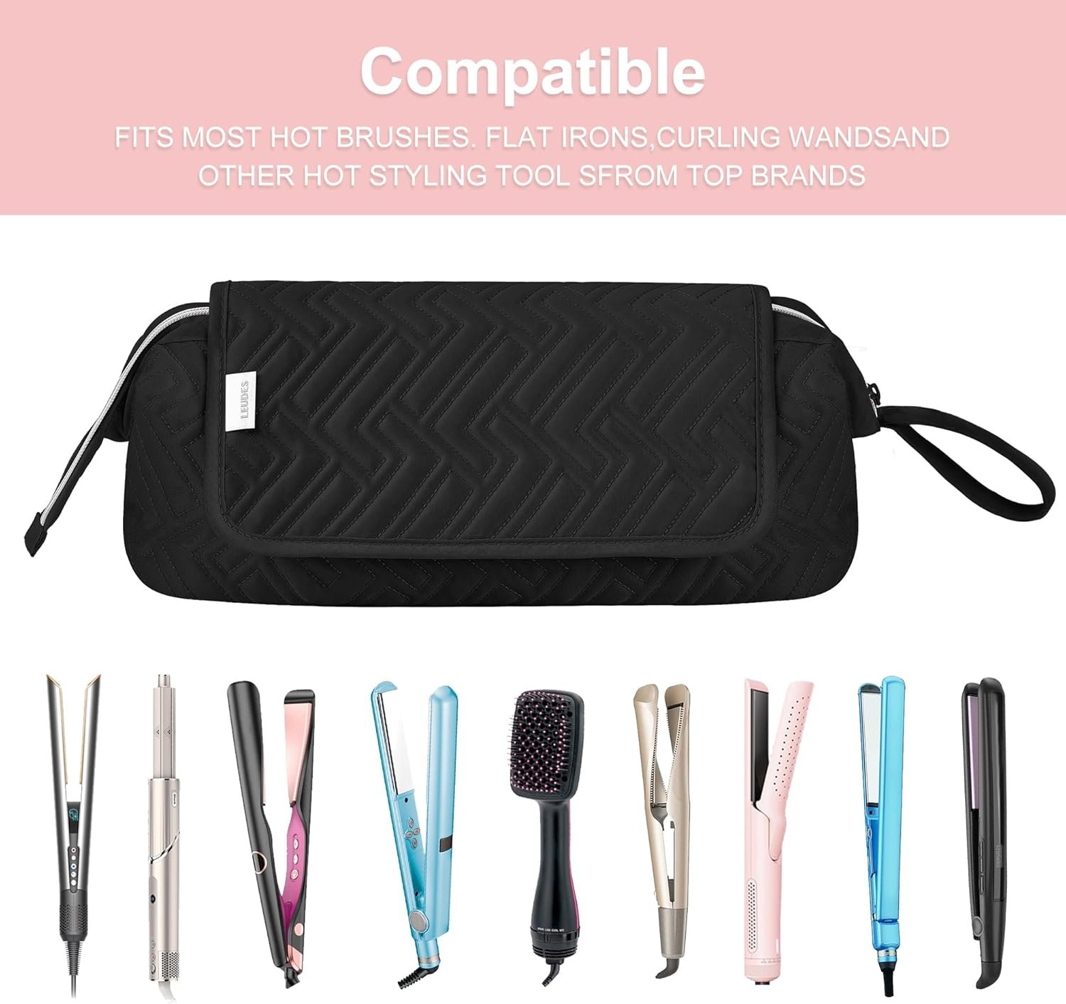 Leudes Hair Tools Travel Bag for Women Heat Resist... - Image 7