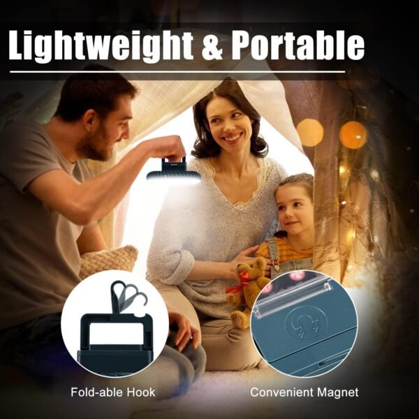 Portable Camping Fan with LED Lantern XTAUTO USB R... - Image 6