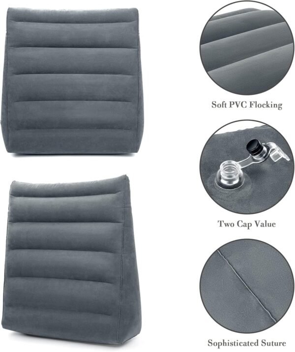 Inflatable Wedge Pillow, Portable Travel Wedge Pil... - Image 3