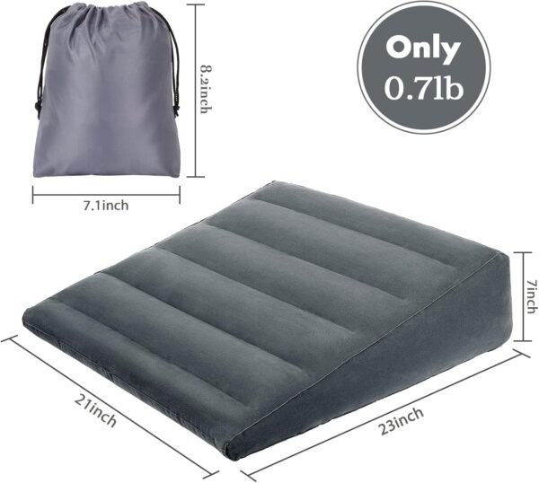 Inflatable Wedge Pillow, Portable Travel Wedge Pil... - Image 7