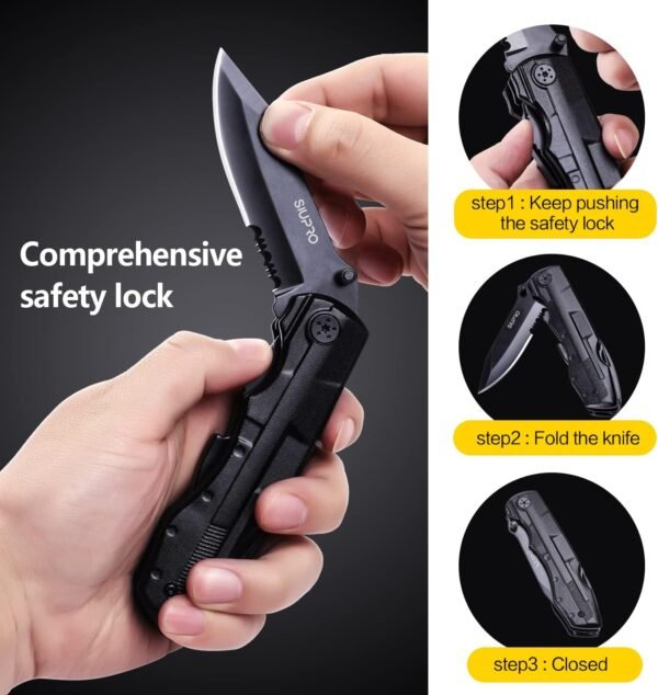 Multitool Pocket Knife for Men, Tactical Folding M... - Image 4