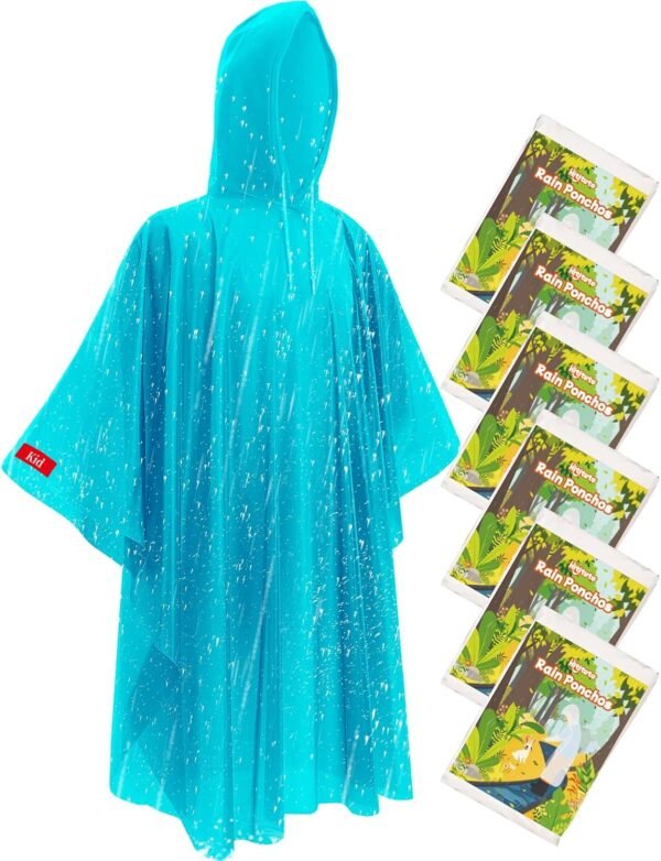 Hitituto Kids Waterproof Disposable Rain Ponchos H... - Image 2