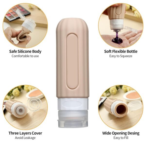 16 Pack Travel Bottles Set for Toiletries, Leakpro... - Image 3