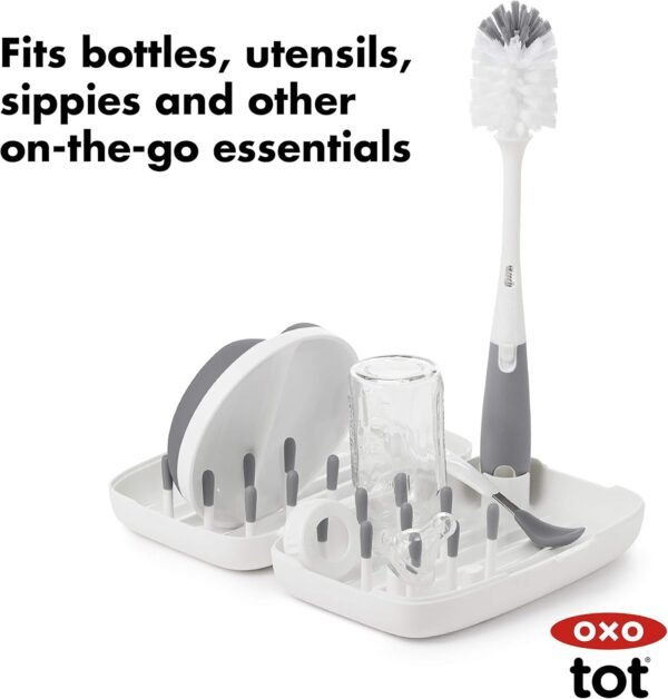 OXO Tot Travel Size Drying Rack with Bottle Brush-... - Image 3