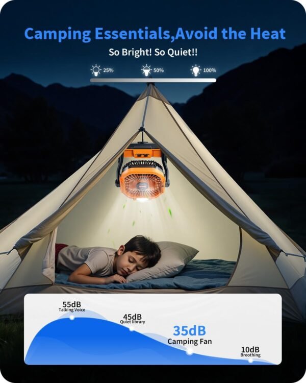 Portable Battery Operated Fan, 20000mAh Rechargeab... - Image 5