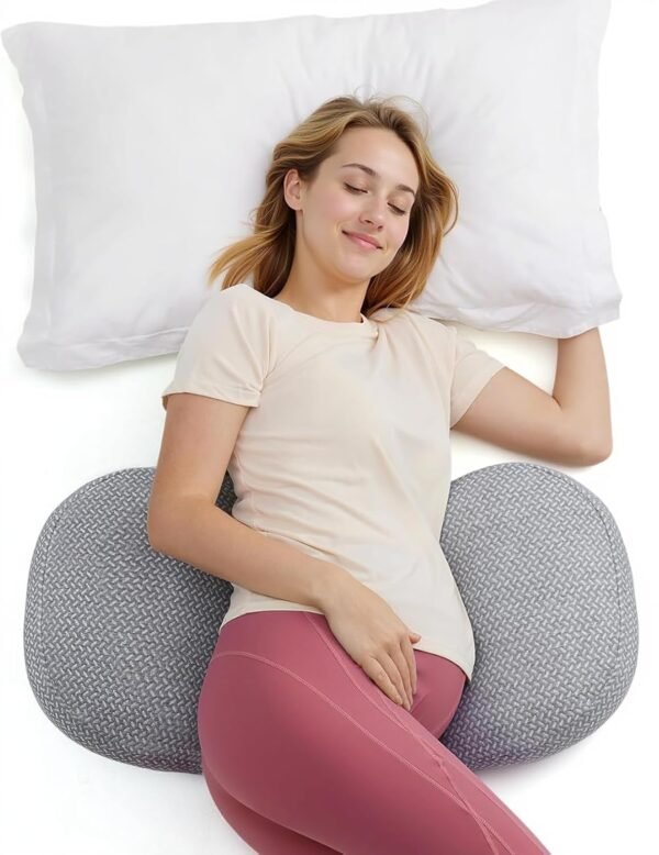 Momcozy Portable Pregnancy Pillow – W Shaped Mater... - Image 2